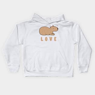 capybara love Kids Hoodie